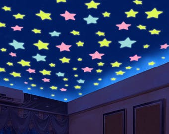 Ceiling Stars Space Sky Glow Stars Glowing Stars Glow In Etsy