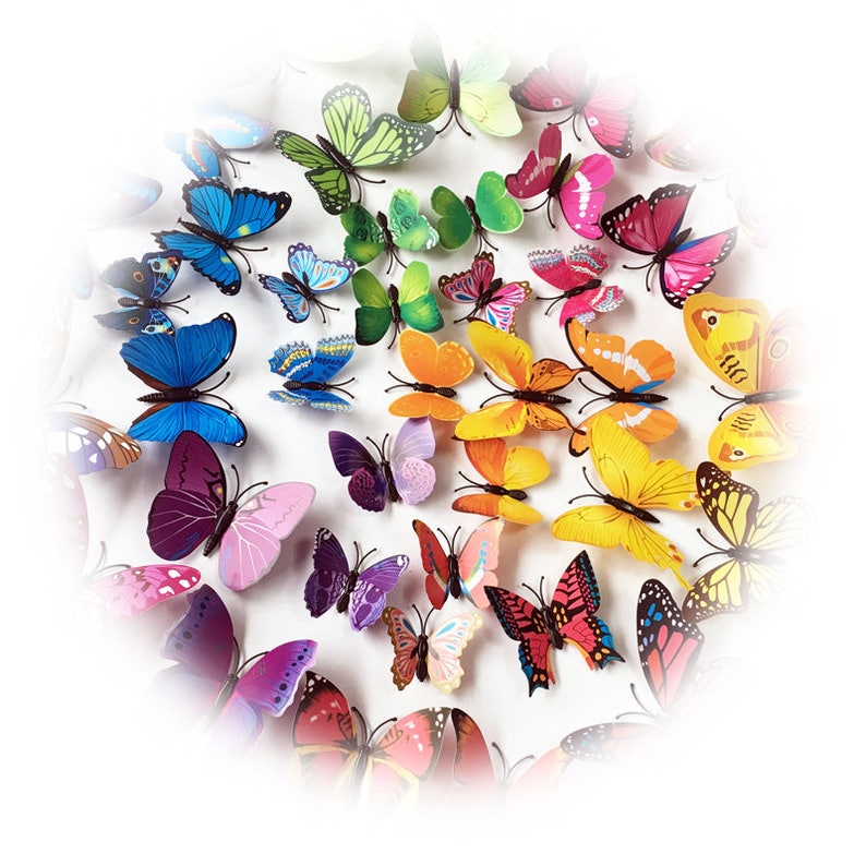 Butterflies Stickers Butterflies Decals Butterfly Stickers Etsy