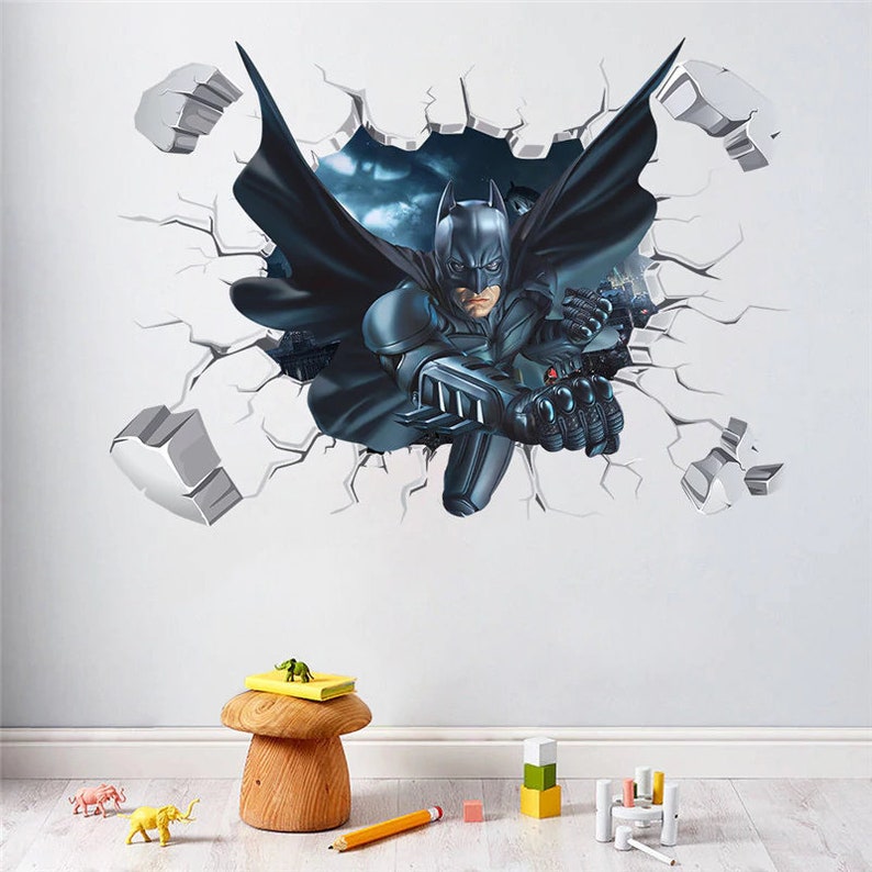 2018 Unique Spider-man Mural PVC Wall Decal Sticker Kids Nursery Room Decor
