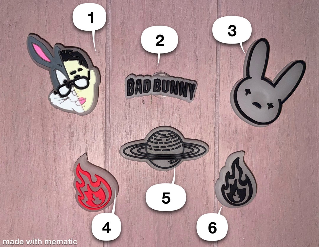 Bad Bunny Croc Charm Jibbitz Glow in the Dark Etsy