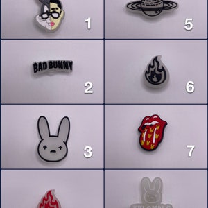 New Bad Bunny Valentine Shoe Charms, Cupid, Broken Heart, Accessories for Crocs, Valentines Day Croc Charms