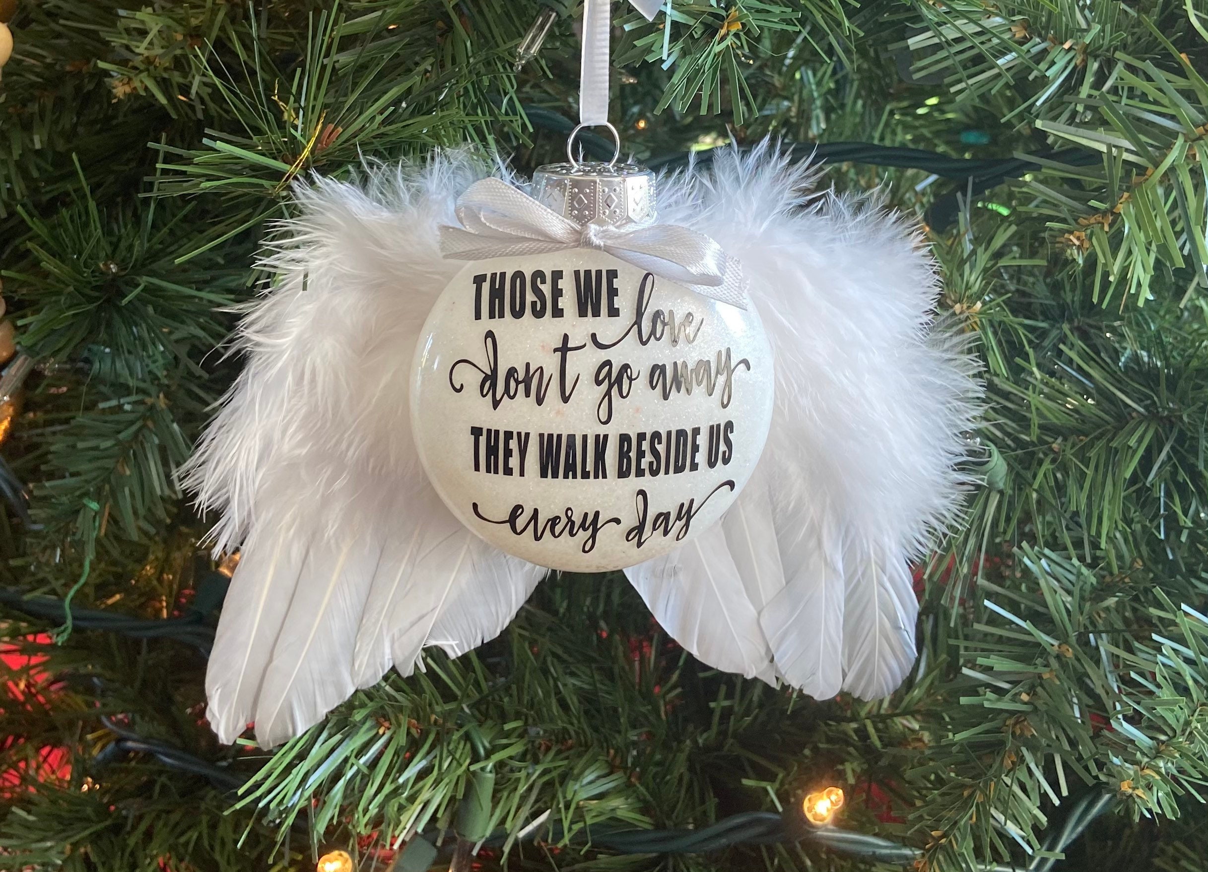 Memorial Ornaments Angel Wings Customizable Ornament Etsy