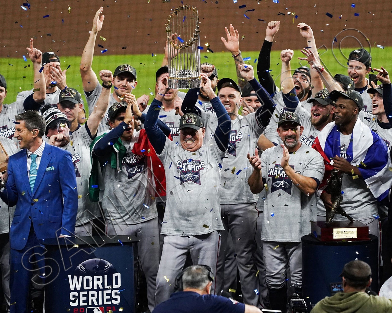 Atlanta Braves Celebrate 2021 World Series Champions 8x10 Photo #2 - Etsy