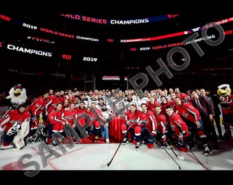 Washington Nationals 2019 World Series Champions & Washington Capitals Pregame 8x10 Photo