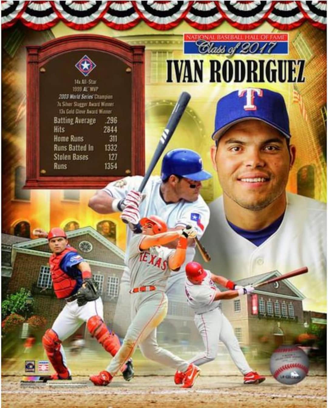Ivan Rodriguez Texas Rangers 2017 MLB Hall of Fame Induction 
