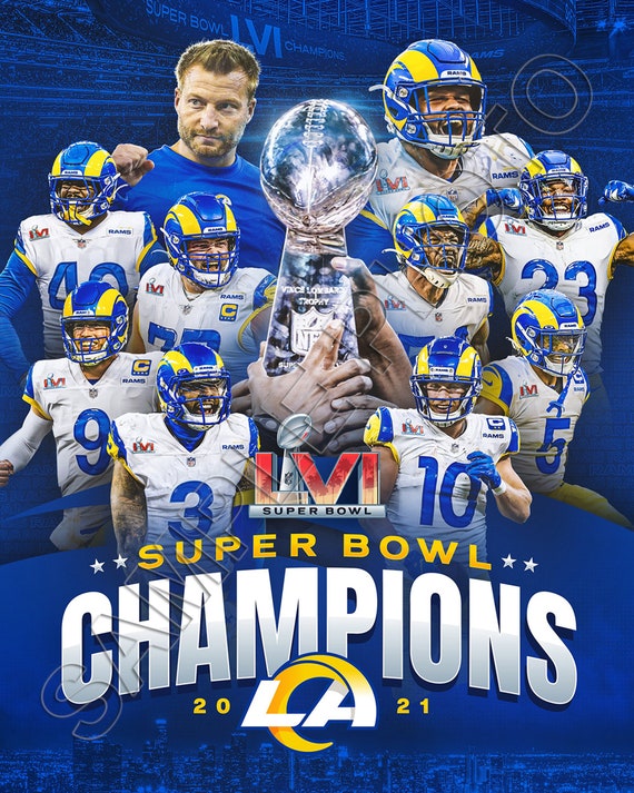 Los Angeles Rams Super Bowl 56 LVI Champions 8X10 Composite Photo