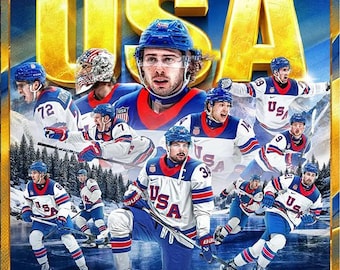 2026 USA Olympic Gold Medal Hockey Team Unsigned 8 x 10 Composite Photo