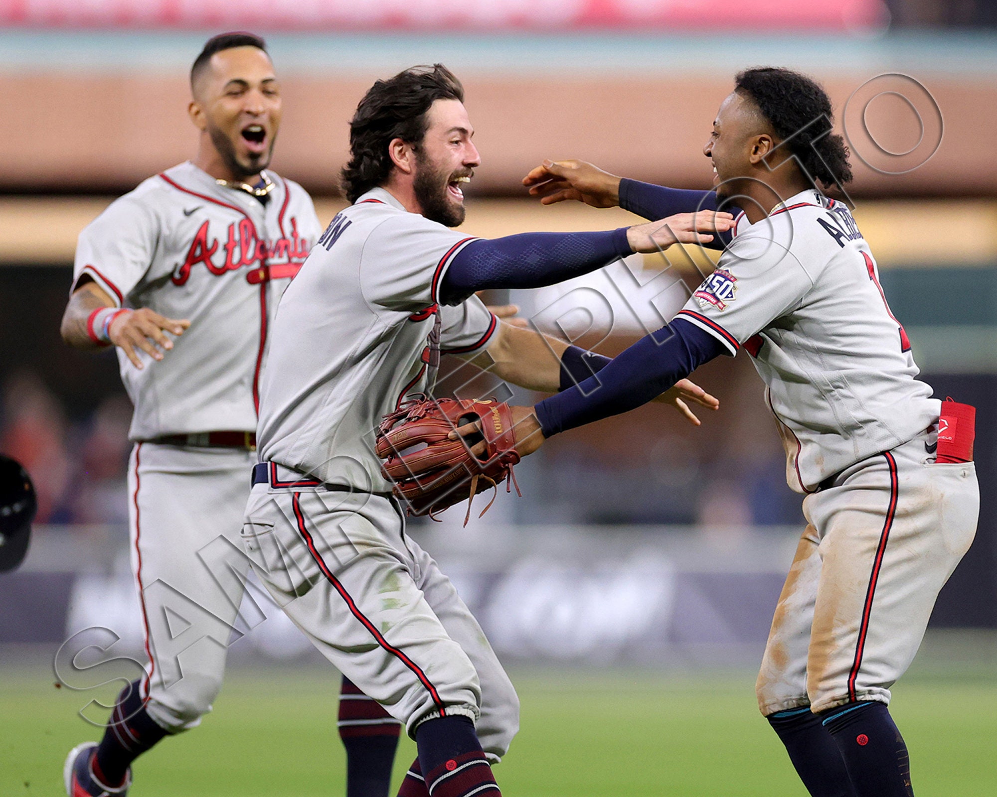 Dansby Swanson and Ozzie Albies Atlanta Braves Celebrate Final 