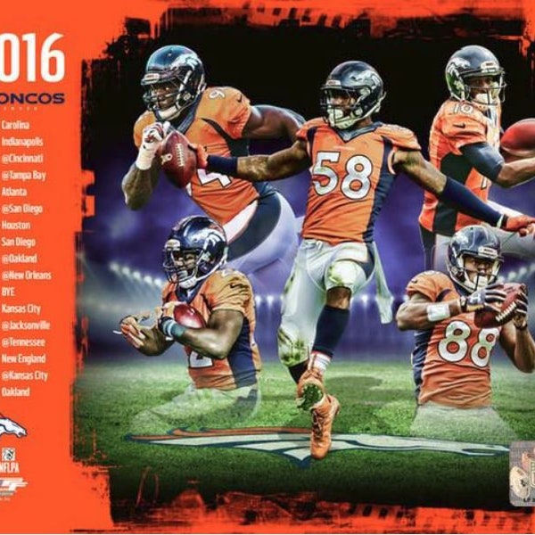 Denver Broncos 2016 Team Composite 8x10 Photo Von Miller DeMarcus Ware Emmanuel Sanders Demaryius Thomas C.J. Anderson