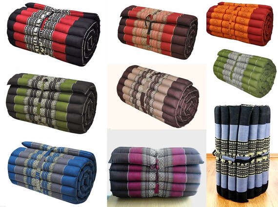 Roll Up Thai Mat Day Bed Floor Cushion Kapok100 Filled Etsy