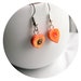 Peach Fruit Earrings - Polymer Clay Charm Earrings - Bestsellers - Miniature Food Earrings -Polymer Clay Earrings