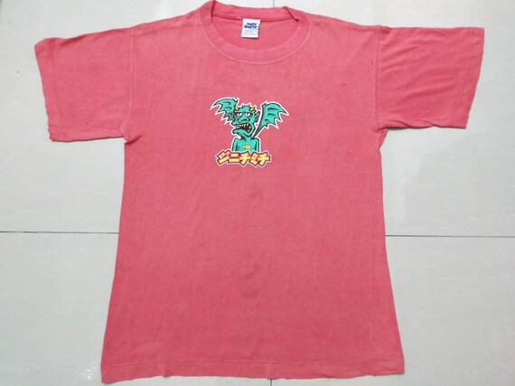 Vtg distressed blink 182 band devil red medium shi