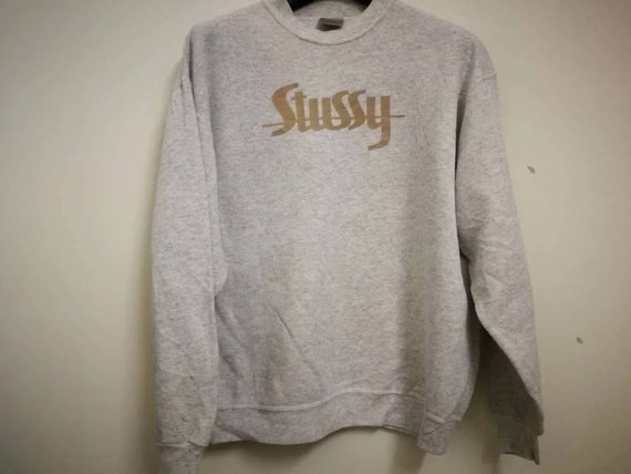 Vtg 90s stussy x oneita sweater sweatshirt jumper