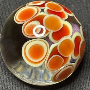 Glass marble, handmade marbles, contemporary art marble, borosilicate,Andrew Anderson (#47) 1.39” dot stack