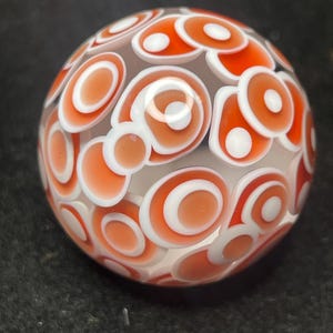 Glass marble, handmade marbles, contemporary art marble , borosilicate, Andrew Anderson (#133) 1.09” dot stack