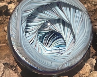 Glass marble, handmade marbles, contemporary art marble , borosilicate, Andrew Anderson (#731) 1.59” vortex