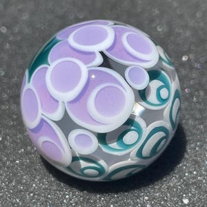 Glass marble, handmade marbles, contemporary art marble , borosilicate, Andrew Anderson (#466) 1.15” dot stack