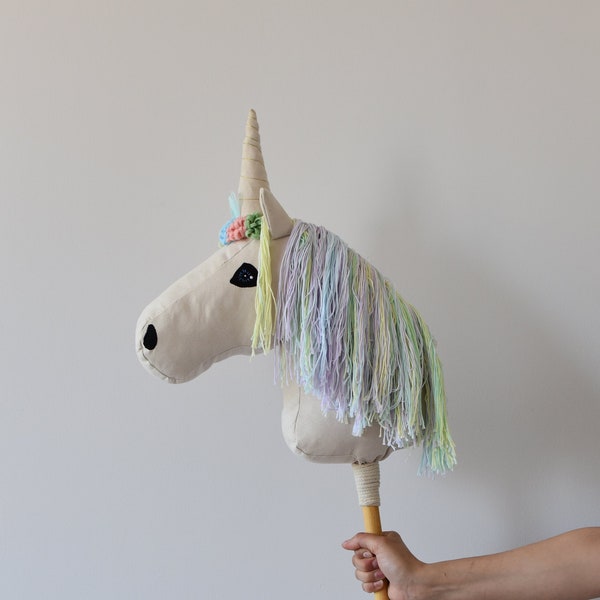 Unicorn on stick, Hobby Horse, Riding Toy, Pony Ride Play, Baby, Toddler Photo Props, Outdoor Photo Shoots, Tricycle, Scooter Nursery Decor