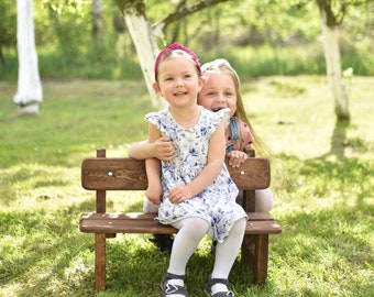 Accesorio de fotografía de banco, fotógrafo de niños pequeños recién nacidos, ideal para sesiones de fotos al aire libre, accesorio fotográfico de banco de parque de madera, COLORES