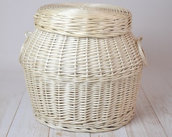 wicker toy storage box