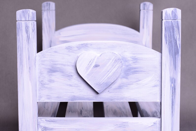 Wooden Posing Bed Nursery Decor Baby Toddler Photo Shoots Wood Cradle Photo Prop COLORS Newborn Bed Photography Prop Doll Bed