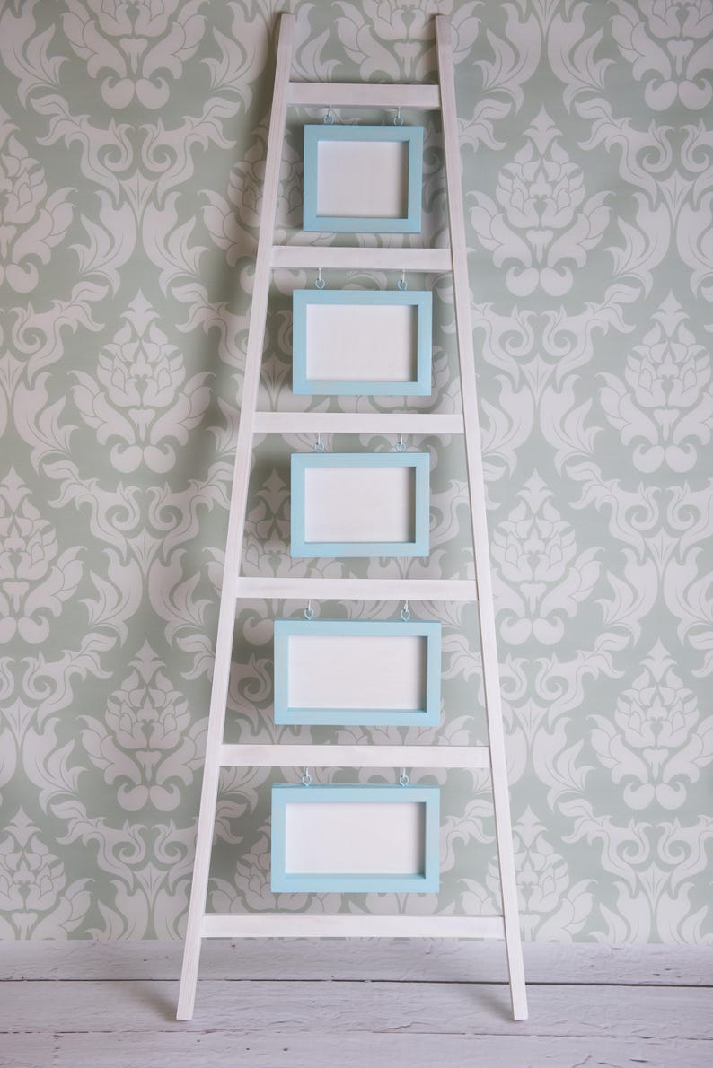 Wooden Ladder With Photo Frames Baby S Room Decoration Image 0