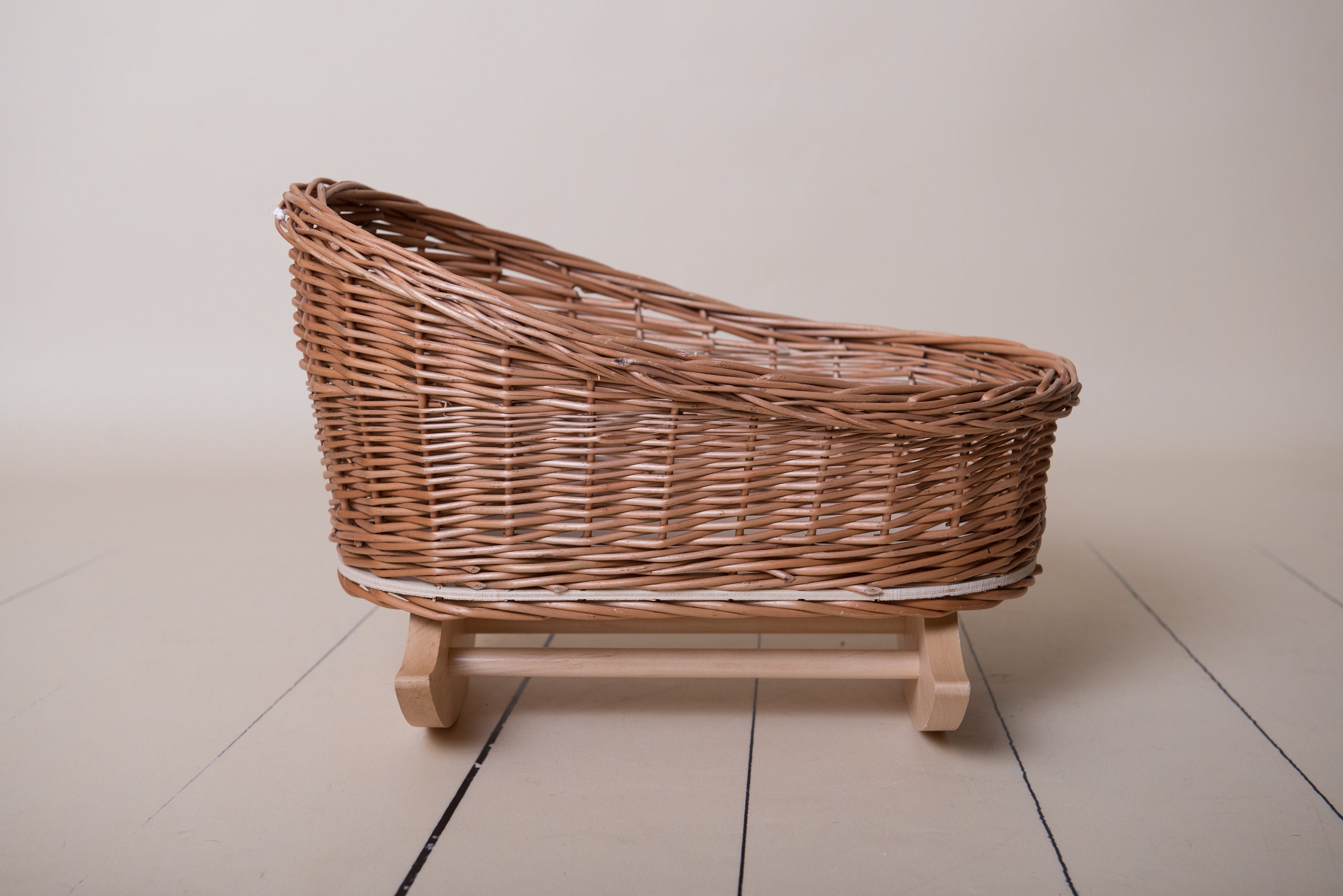 Wicker Baby Cradle Photography Props Toddler Newborn Baby Etsy