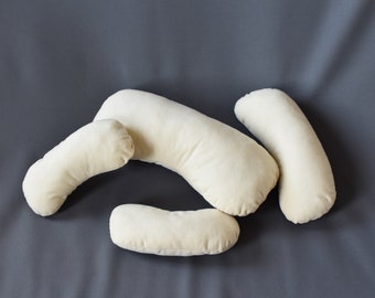 Newborn Photography Posing Pillows: Creamy Bean-Shaped Photo Prop Set