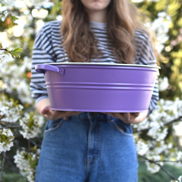 Metal Washtub, Perfect for Newborn Baby Photographer, Photography Prop, Smash Cake & Bath Photo Session