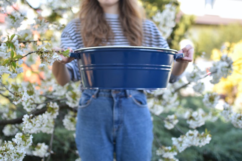 Metall Washtub, perfekt für Neugeborene Baby Fotografen, Fotografie Prop, Smash Cake & Bad Foto-Session Bild 4