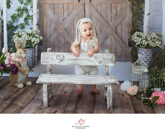 Little Bench, Wooden Kid's Photography Prop, Wood Decoration