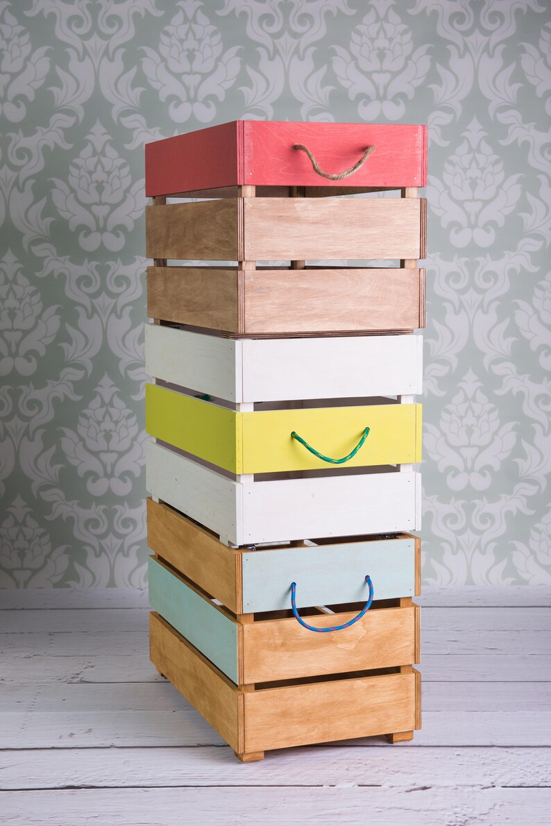 Wood Toy Box on Wheels Case for Toys Toy Chest Coffer Etsy