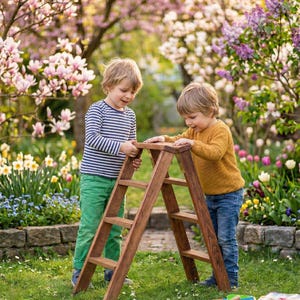 Handmade Ladder for Children's Photo Sessions, Wooden Prop, Decoration