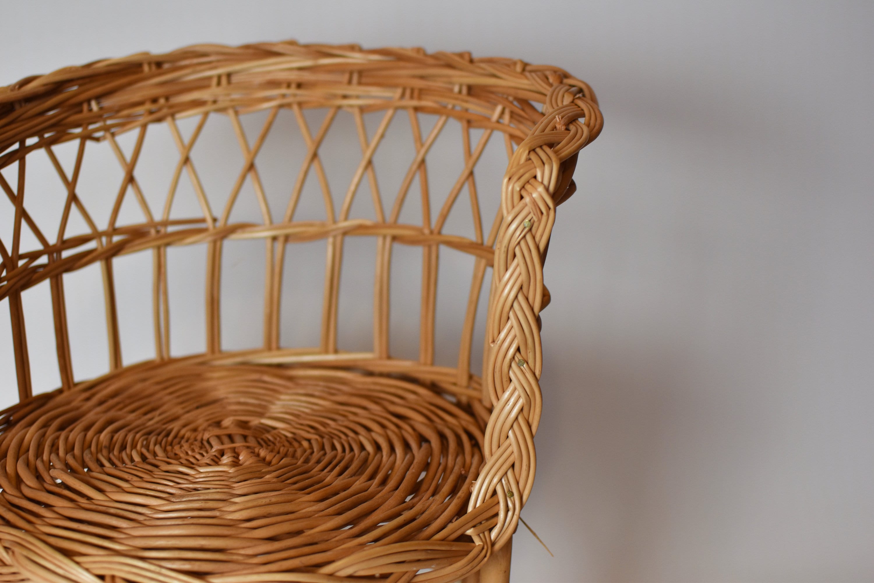 Wicker Baby Chair Willow Seat Photography Props Toddler and - Etsy