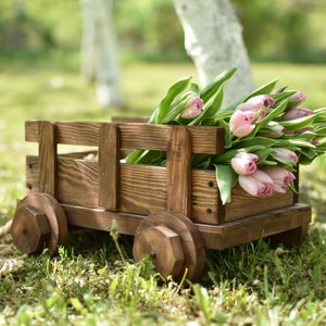 Wood Wagon Photography Props, Newborn Baby Toddlers Photography, Toy Cart Truck Trolley Push&Pull Toy, Summer Photo Session, Boy Girl