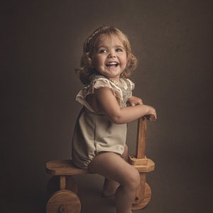 Wooden Tricycle Photo Prop: Baby & Toddler Outdoor Photoshoot Toy
