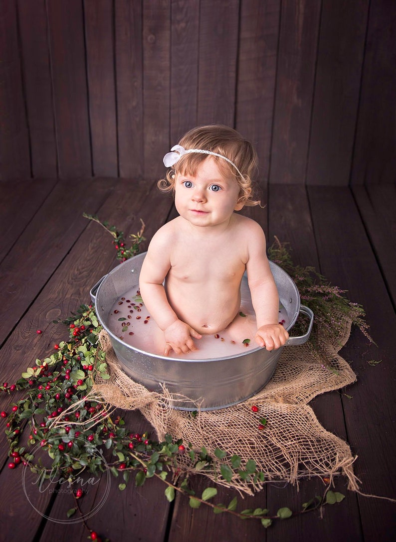 Metall Washtub, perfekt für Neugeborene Baby Fotografen, Fotografie Prop, Smash Cake & Bad Foto-Session Bild 7