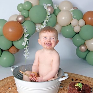 Metall Washtub, perfekt für Neugeborene Baby Fotografen, Fotografie Prop, Smash Cake & Bad Foto-Session Bild 8