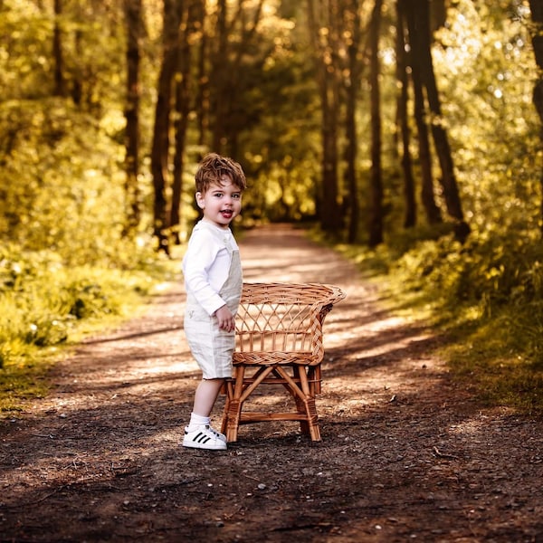 Wicker Baby Chair, Willow Seat Photography Props, Toddler and Newborn Baby Photographer, Nursery Room Furniture, Natural Decoration