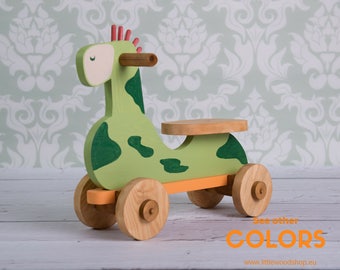 Dinosaur toy Photography Props, Toddlers Children Baby Photographer, Wooden Bike, Wood Ride Toy, Tricycle, Scooter COLORS