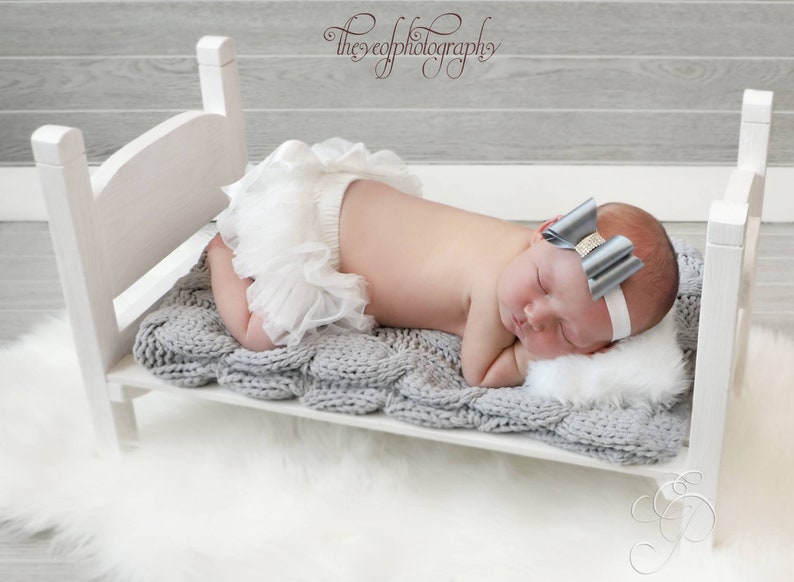 Wooden Posing Bed Nursery Decor Baby Toddler Photo Shoots Wood Cradle Photo Prop COLORS Newborn Bed Photography Prop Doll Bed
