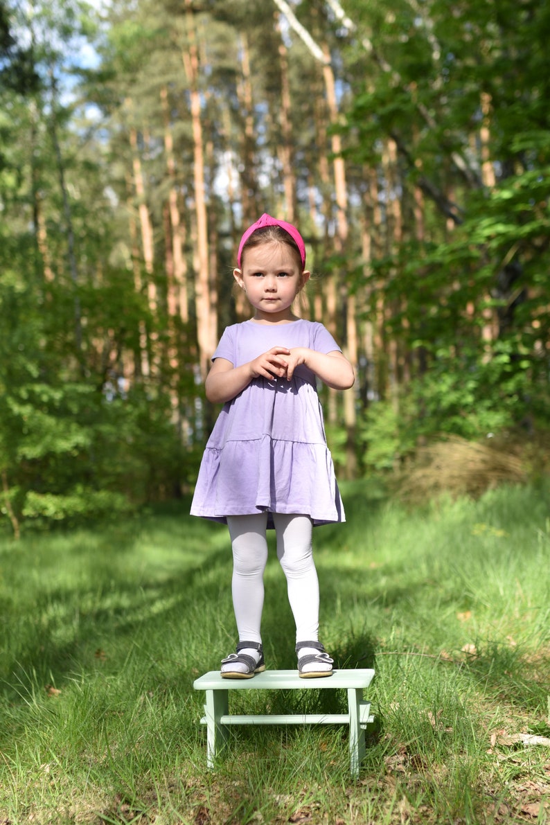 Wood Stool Photography Prop Baby Toddlers Children Photographer, Sitter Photo Prop, Nursery Decor, Baby Studio Props ANY COLORS Sage Green