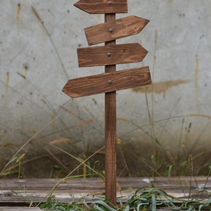 Wooden Signpost with Arrows: Newborn Photography Prop