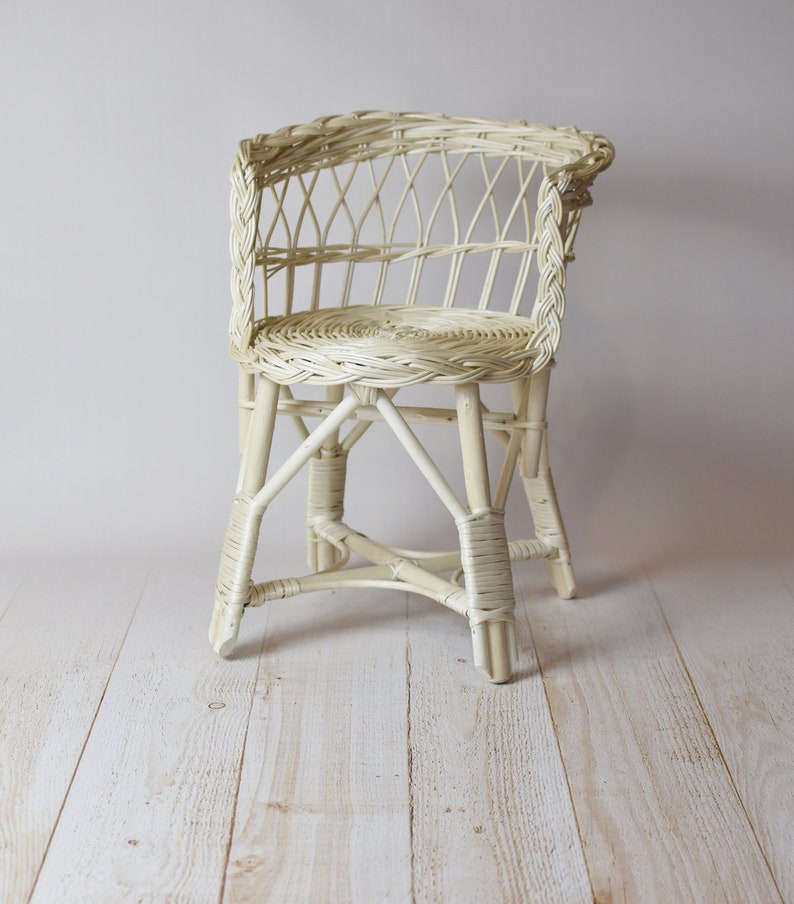 Wicker Baby Chair Willow Seat Photography Props Toddler And Newborn Baby Photographer Nursery Room Furniture Natural Decoration