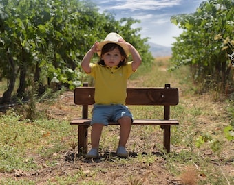 Wooden Bench Photography Prop, Newborn Baby Toddler Photographer, Ideal For Outdoor Photo Shoots, Wood Park Bench Photo Prop, COLORS