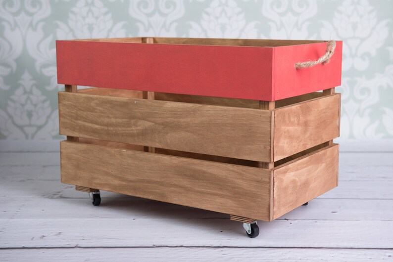 toy box on wheels with lid