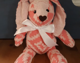 Vintage Chenille  Bunny, Handmade Bunny