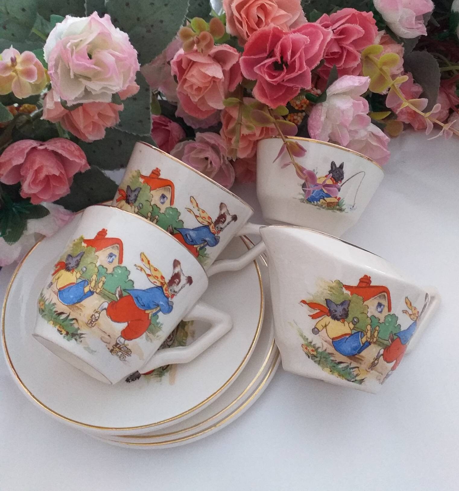 1940s Staffs Tea set Company Ltd Childs tea for two set and Etsy