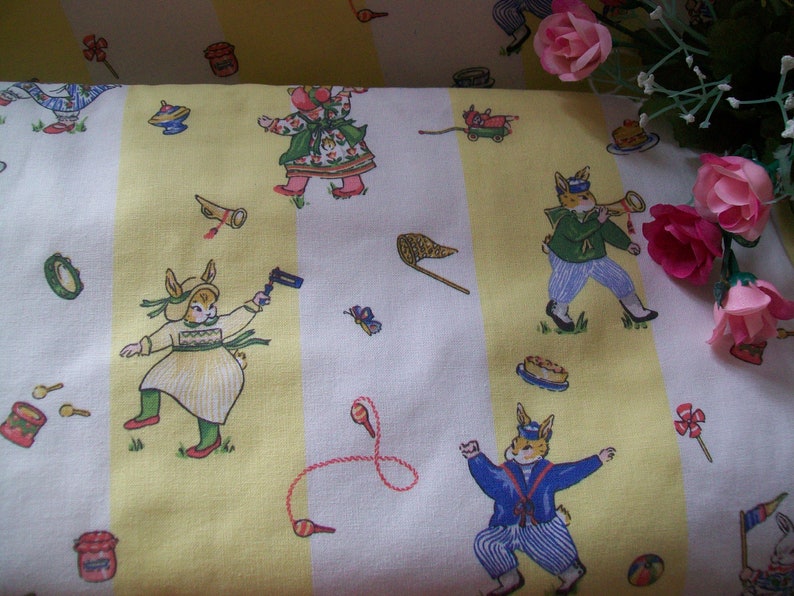 Laura Ashley Nursery Bunnykins Fabric Curtains. Lovely Vintage Etsy