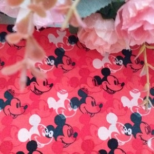 Mickey Mouse Fabric Vintage style Mickey Mouse vintage style fabric gorgeous Disney fabric depicting steam boat willie and other characters